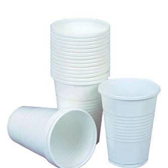 Стакан 200мл 100шт бел/прозр