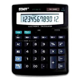 Калькулятор STAFF STF-888-12, 12 разр, дв.пит