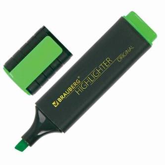 Текстовыделитель Brauberg 1-5мм зеленый