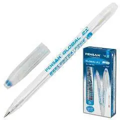 Ручка на масляной основе Global-21 0,5мм, синяя, фото №1
