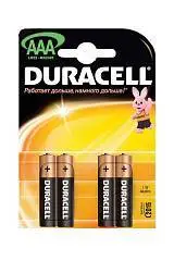 Элемент питания "Duracell" 4шт Basic AAA MN2400 д/пульта ДУ, фото №1