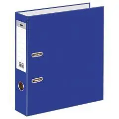 Папка-файл 7см "СТАММ/OfficeSpace" бумвинил, с карманом, синяя, фото №1