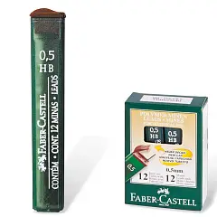 Грифели Faber-Castell "Polymer" 12шт, 0,5мм, HB, фото №1