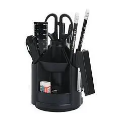 Набор настольный ErichKrause Мини органайзер, черный, фото №1