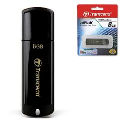 Флэш-диск TRANSCEND 8GB JetFlash 350 USB 2.0, черный, фото №1