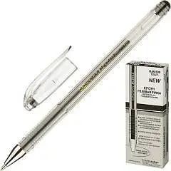 Ручка гелевая "CROWN" черная, 0,5мм, фото №1
