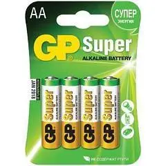 Элемент питания GP Super Alkaline 15А АA - 4 шт, фото №1