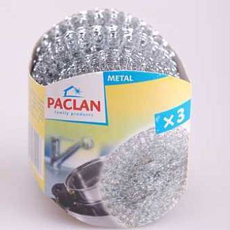 Губка металлическая д/посуды Paclan 3 шт