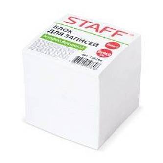 Блок для записи STAFF 9х9х9 белый 90-92%