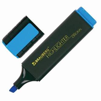 Текстовыделитель Brauberg 1-5мм голубой