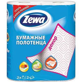 Бумажные полотенца Zewa Декор 1/2 листа, 2 рул