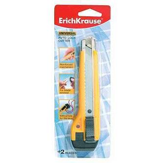 Нож канцелярский ЕК Универсальный  9мм с автомат. фиксацией