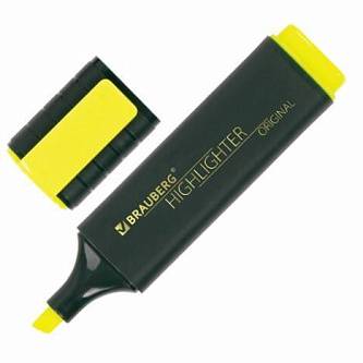 Текстовыделитель Brauberg 1-5мм желтый