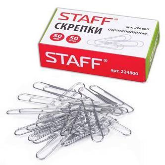 Скрепки STAFF 50мм 50шт
