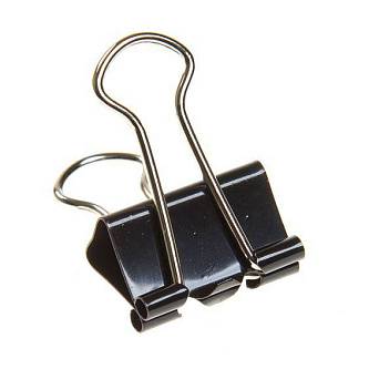 Зажим для бумаг 19мм черный