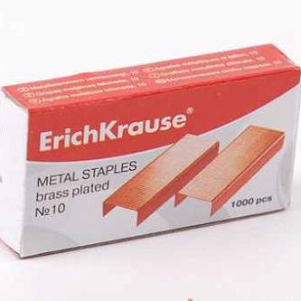 Скобы №10 ErichKrause 1000 шт/уп., медные