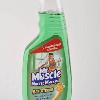 Средство для стекол М.Мускул 500мл зеленый сменный флакон