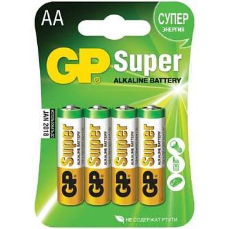Элемент питания GP Super Alkaline 15А АA - 4 шт
