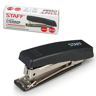 Степлер STAFF №10, до 10л, черный