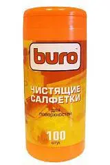 Салфетки для оргтехники "Buro" 100шт для поверхностей, фото №1