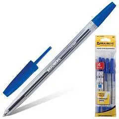 Ручка шариковая BRAUBERG Line 1мм синяя, фото №1