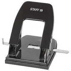Дырокол Brauberg 30л, метал, черный, фото №1
