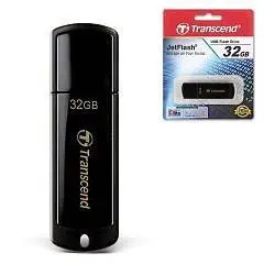 Флэш-диск TRANSCEND 32GB JetFlash 350 USB 2.0, черный, фото №1