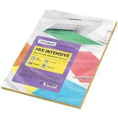 Бумага цветная OfficeSpace Intensive Mix А4, 80г/м2, 100л, 5 цв, фото №1