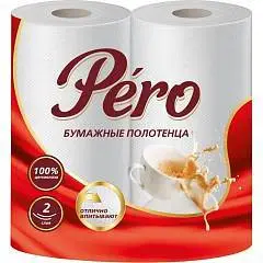 Полотенце бумажное Перо 2шт 2сл, фото №1