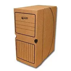 Короб архивный 150мм, до 1400 листов, бурый (крафт), фото №1