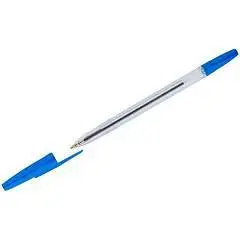 Ручка шариковая СТАММ синяя, на маслянной основе, фото №1