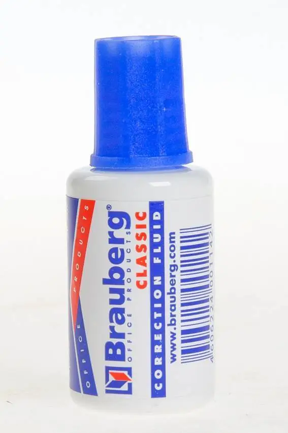 Коррект. жидкость Brauberg 20мл, на спирт.основе, фото №1