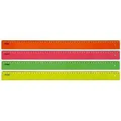 Линейка пластиковая СТАММ 50см цветная, фото №1
