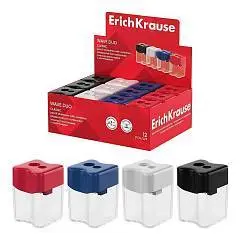 Точилка пластиковая ЕК Волна Дуо, Классика на 2 отв, с контейн., фото №1