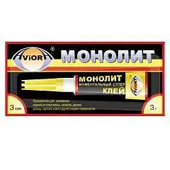 Суперклей Монолит Aviora , 3гр, фото №1