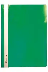 Скоросшиватель пластиковый Brauberg зеленый А4, фото №1