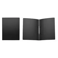 Папка на 2-х кольцах 24мм А4 Классика, черный, фото №1