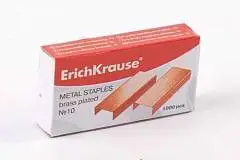 Скобы №10 ErichKrause 1000 шт/уп., медные, фото №1