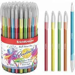 Ручка шариковая ЕК Коктейль, 0.7мм, синяя, фото №1