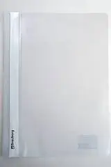 Скоросшиватель пластиковый Brauberg серый А4, фото №1